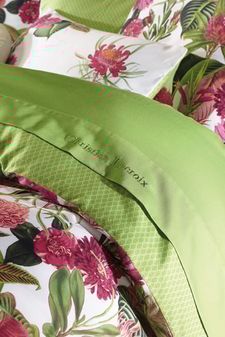 Sábana encimera de satén de algodón 80 hilos/cm² Liso - Verde