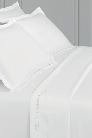 Sábana encimera de satén de algodón 80 hilos/cm² Uni 1 baratta - Blanco