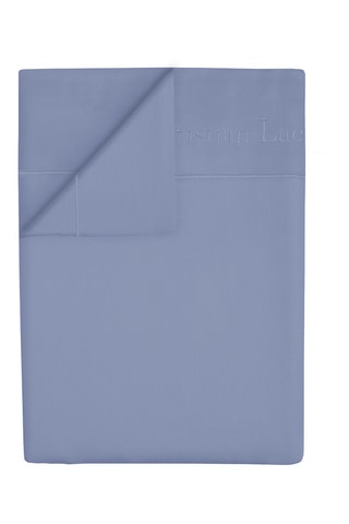 Sábana encimera de satén de algodón 80 hilos/cm² Uni 1 baratta - Azul cobalto