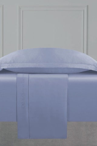 Sábana encimera de satén de algodón 80 hilos/cm² Uni 1 baratta - Azul cobalto