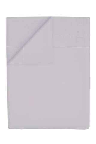 Sábana encimera de satén de algodón 80 hilos/cm² Uni 1 baratta - Gris claro