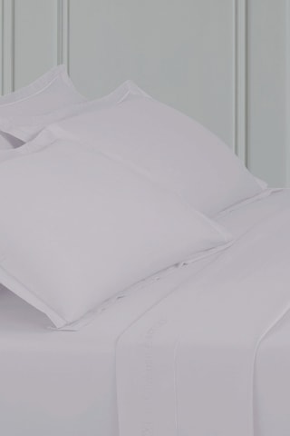 Sábana encimera de satén de algodón 80 hilos/cm² Uni 1 baratta - Gris claro