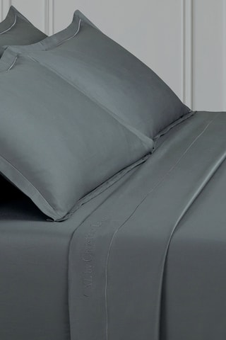 Sábana encimera de satén de algodón 80 hilos/cm² Uni 1 baratta - Gris oscuro