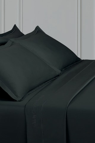 Sábana encimera de satén de algodón 80 hilos/cm² Uni 1 baratta - Gris oscuro