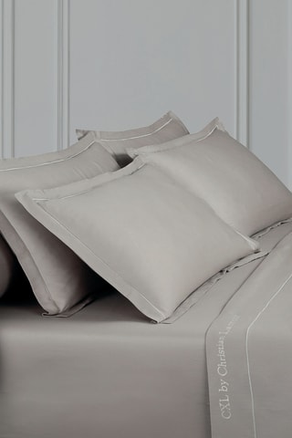 Sábana encimera de satén de algodón 80 hilos/cm² Uni 1 baratta - Topo