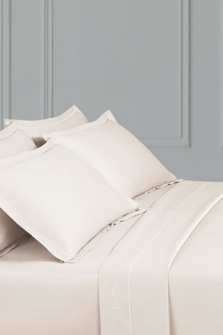 Sábana encimera de satén de algodón 80 hilos/cm² Uni 1 baratta - Topo