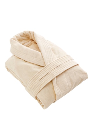Albornoz de terciopelo - Beige