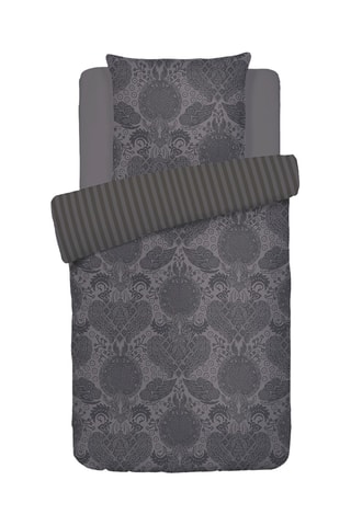 Juego de nórdico de satén de algodón 80 hilos/cm² Arles - Gris