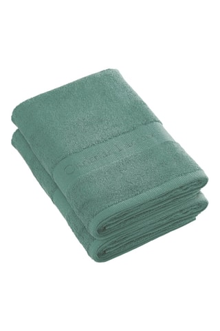 2 toallas de ducha Azur - Verde oscuro - 70 x 140 cm