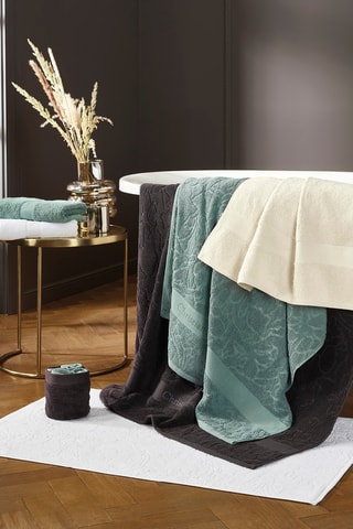 2 toallas de ducha Azur - Verde oscuro - 70 x 140 cm