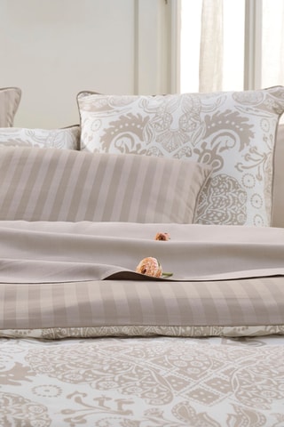 Sábana encimera de satén de algodón 80 hilos/cm² Liso - Topo