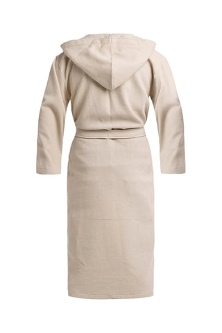 Albornoz con capucha Nid d'abeille - Beige