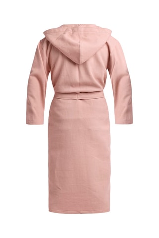 Albornoz con capucha Nid d'abeille - Rosa