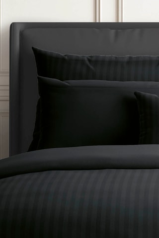Juego de nórdico de satén de algodón 80 hilos/cm² Dobby - Negro