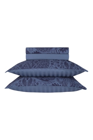 Juego de sábanas de satén de algodón 80 hilos/cm² Arles - Azul cobalto