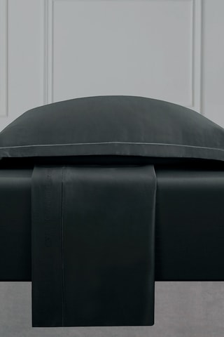 Juego de sábanas de satén de algodón 80 hilos/cm² Uni 1 baratta - Gris oscuro