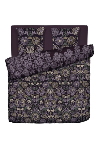 Juego de nórdico de satén de algodón 80 hilos/cm² Love Stories - Violeta