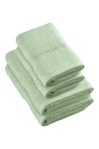 2 toallas de mano y 2 toallas de ducha Azur - Verde claro