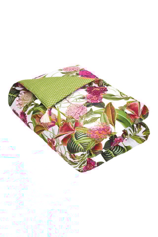 Colcha de satén de algodón 80 hilos/cm² Garden - Verde claro