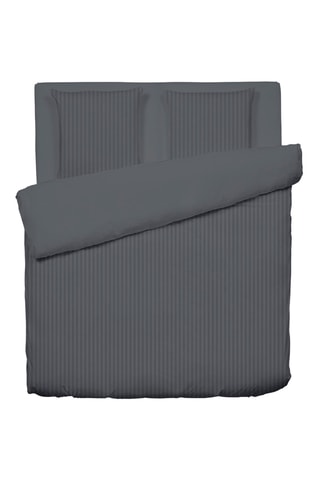 Juego de nórdico de satén de algodón 80 hilos/cm² Dobby - Gris oscuro