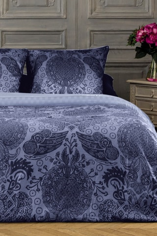 Juego de nórdico de satén de algodón 80 hilos/cm² Arles - Azul cobalto