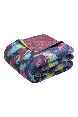 Colcha de satén de algodón 80 hilos/cm² Tanzanie - Violeta