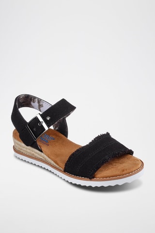 Sandales compensées Desert Kiss -  Adobe Princess - Noir