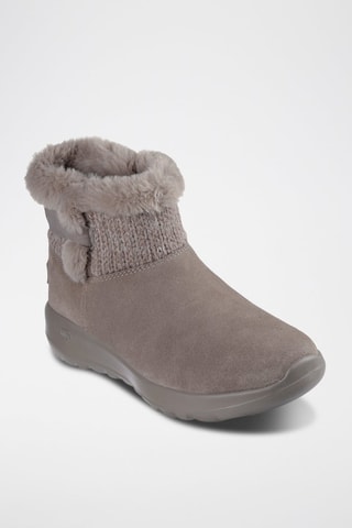 Bottines fourrées en cuir On-The-Go Joy - Taupe