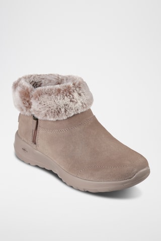 Bottines fourrées en cuir On-The-Go Joy - Taupe