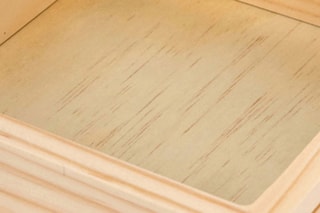 Estuche para huellas con marco de madera de pino - 16,4 x 16,4 x 7 cm - Natural - Desde recién nacido