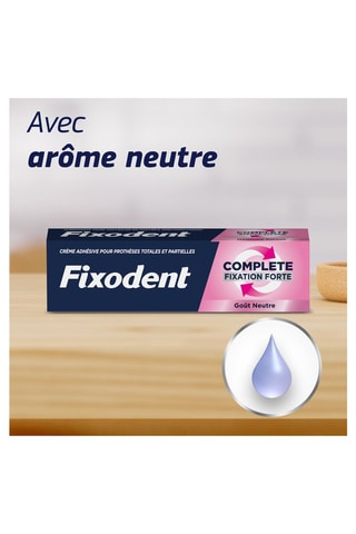 Crème fixative Fixodent Fixation Forte - Goût neutre - 70 g