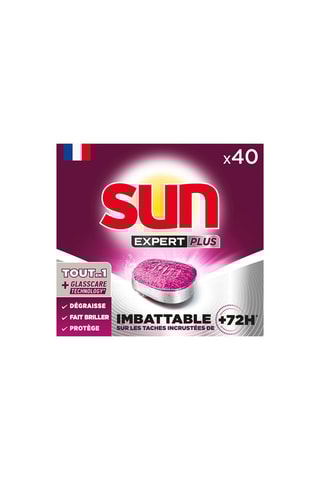 Tablettes lave-vaisselle Sun Tout-en-1 Expert Plus - 40 lavages