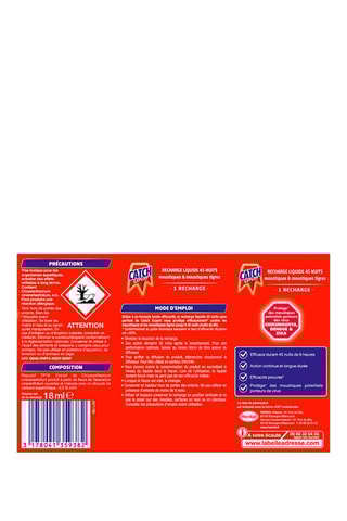 Recharge électrique Moustiques Répulsif Catch Expert - 45 nuits 