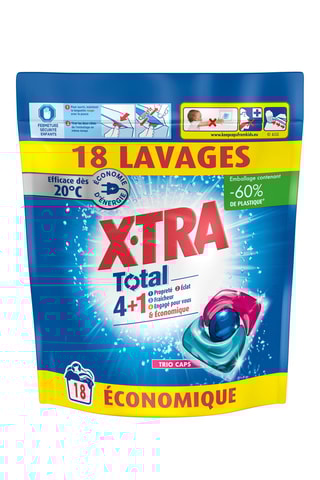 18 capsules X-TRA Total 4+1 Trio-Caps - 18 lavages