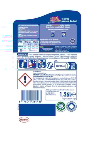 Lessive Total 4+1 XTra - 28 lavages - 1,26 l