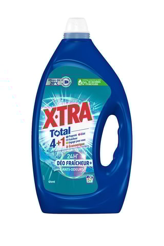 Lessive Total 4+1 Déo Fraîcheur Givré XTra - 57 lavages - 2,56 l