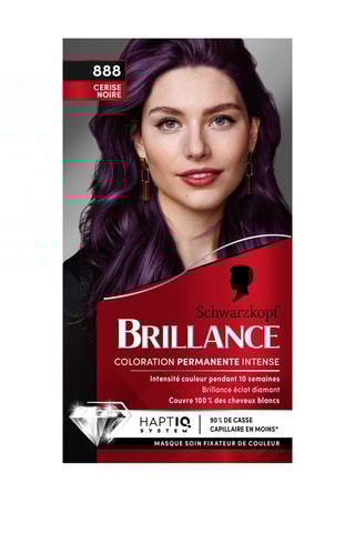 Coloration permanente Brillance Schwarzkopf - 888 Cerise Noire