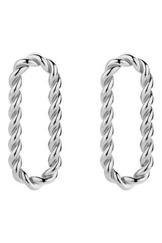 Brincos Iconic Cable - Prateado