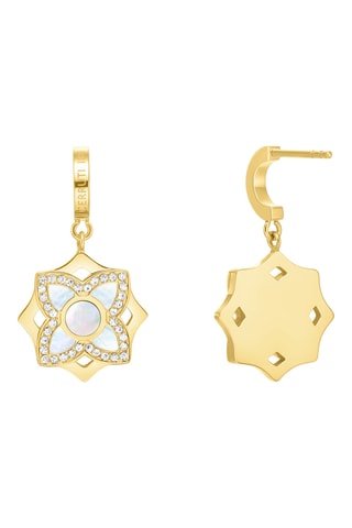 Brincos Ottavia - Banhado a ouro amarelo e madrepérola