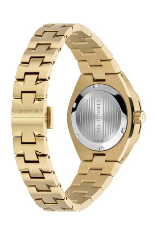 Relógio de quartzo em aço Glizia Dourado