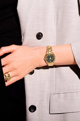 Relógio de quartzo em aço Glizia Dourado