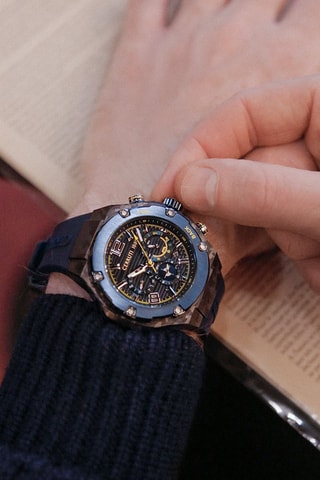 Relógio de quartzo em silicone Lucardo Azul