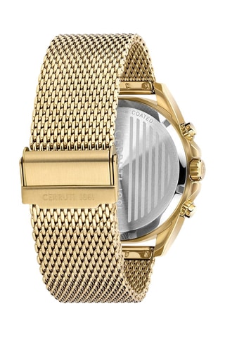 Relógio de quartzo em aço Cronógrafo - Dourado