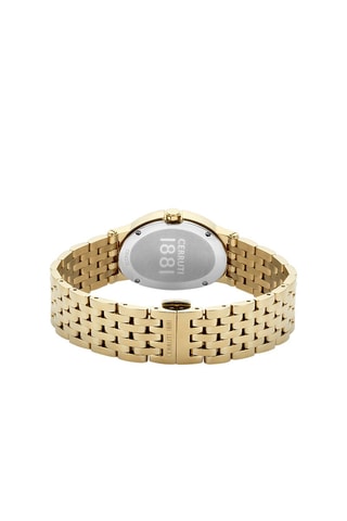 Reloj de cuarzo de acero chapado en oro amarillo Norcia - Dorado y verde oscuro