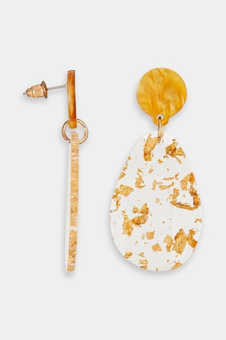 Boucles d'oreilles - Doré et blanc