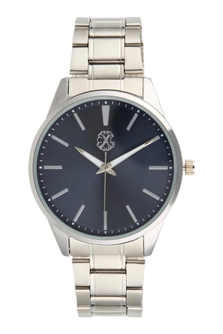 Legering Quartz Horloge - Zilverkleurig en Blauw