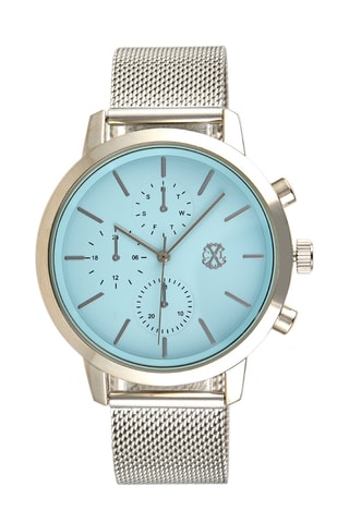 Legering Quartz Horloge - Zilverkleurig en Turquoise