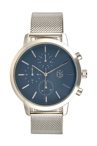 Legering Quartz Horloge - Zilverkleurig en Donkerblauw