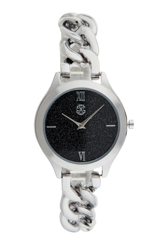 Legering Quartz Horloge Zilverkleurig en Zwart
