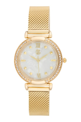 Reloj de cuarzo de aleación - Dorado y blanco